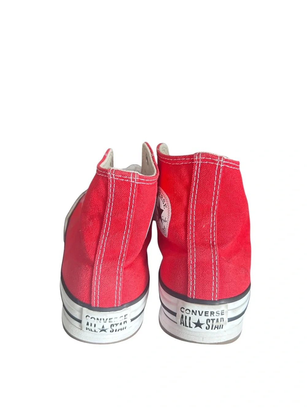 Converse Red High Top Canvas Sneaker Size Youth 3 / 21.5 CM